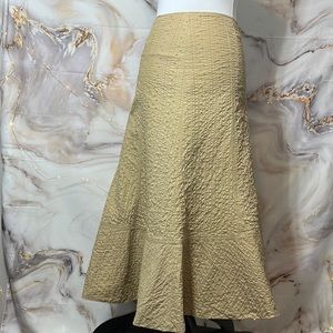 Women's Textured Maxi Skirt in Light Olive
